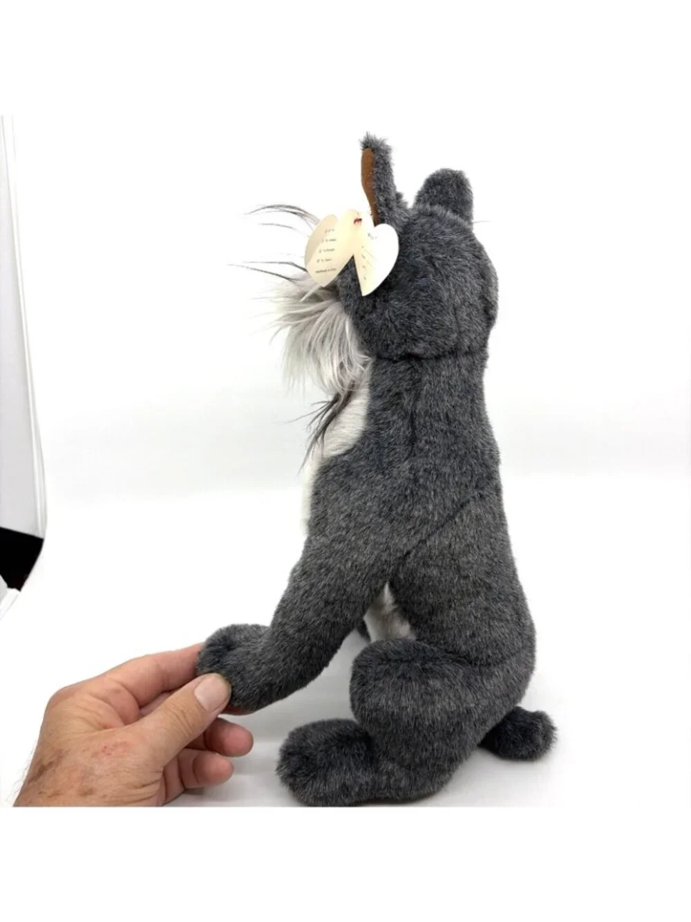 TY Max The Schnauzer Plush Dog 11” Gray White Retired 2000 w/ Original Tags
